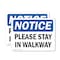 Signmission Please Stay In Walkway, 7 in W x Rectangle, Vinyl Decal OS-2PACK-NS-D-57-L-17593 - alternate 1